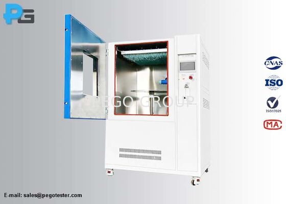 غرفة اختبار المطر الرأسي IEC60529 مع الفولاذ المقاوم للصدأ SUS304 وشاشة تعمل باللمس PLC للتحكم في اختبار IPX1 IPX2