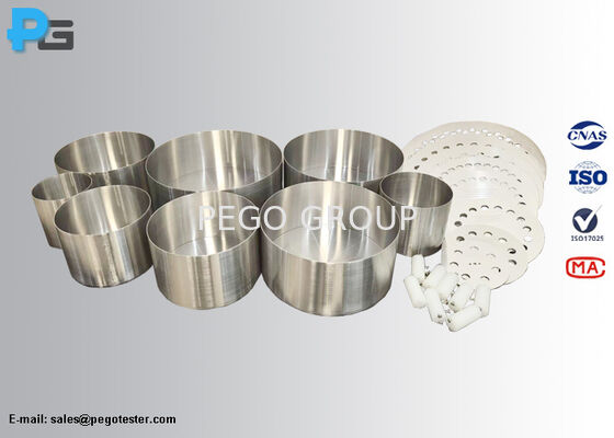 أدوات طهي قياسية من الفولاذ المقاوم للصدأ متوافقة مع المعيار EN 60350-2 لقياس الطاقة بتصميم أسطواني